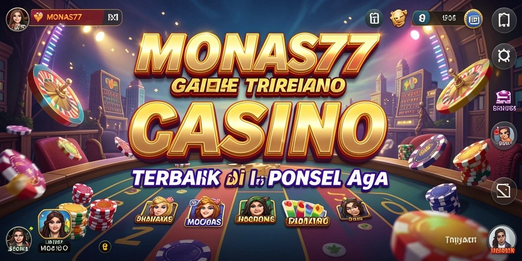 Screenshot MONAS77 menampilkan gameplay Kasino yang mendebarkan.