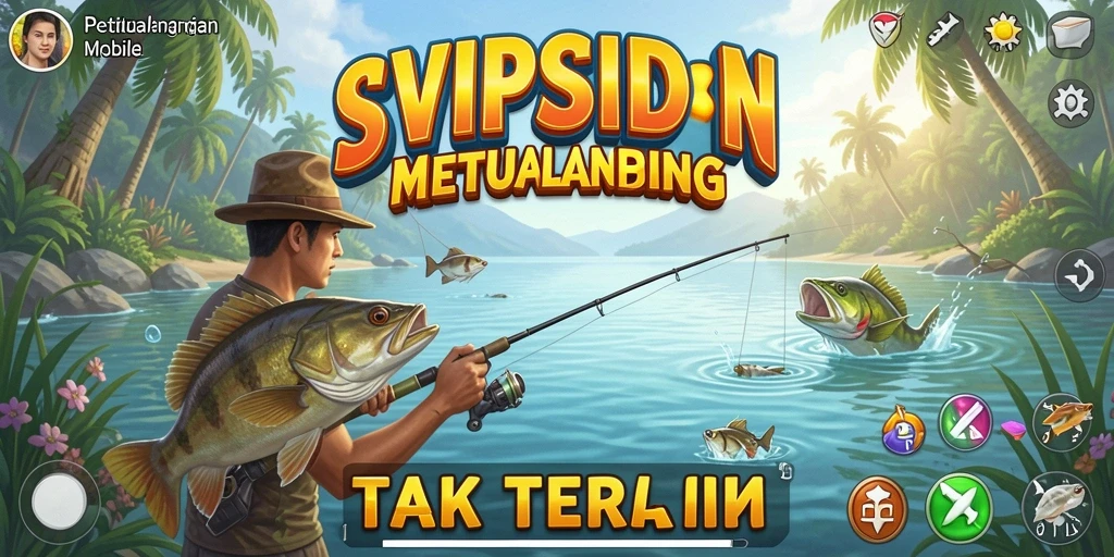 Tampilan gameplay menarik dari SVIPSIDN saat memancing.